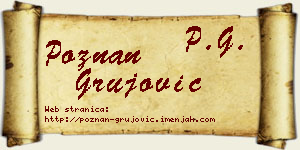 Poznan Grujović vizit kartica